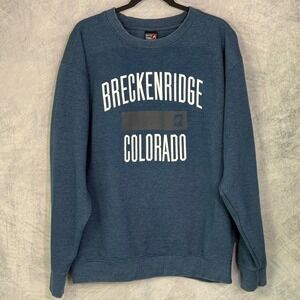 Breckenridge Colorado Sweatshirt sz XL Crewneck oversized blue/teal